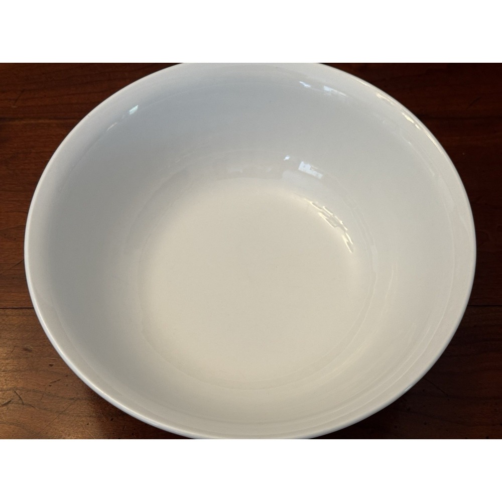 Claremont by Gibson White Ribbed Scrolls Round 8" Vegetable Bowl - Picture 2 of 4